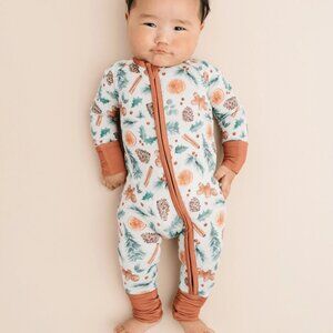 Christmas Vibes Bamboo Baby Onesie Pajamas